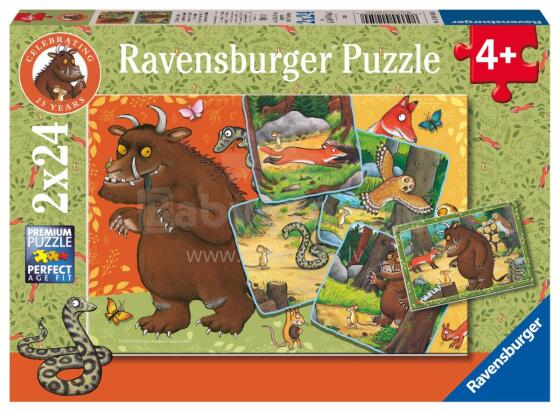 Пазл Ravensburger 2x24 детали: Лесные обитатели
