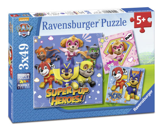 Пазл Ravensburger 3x49 шт. Щенячий патруль Супергерои