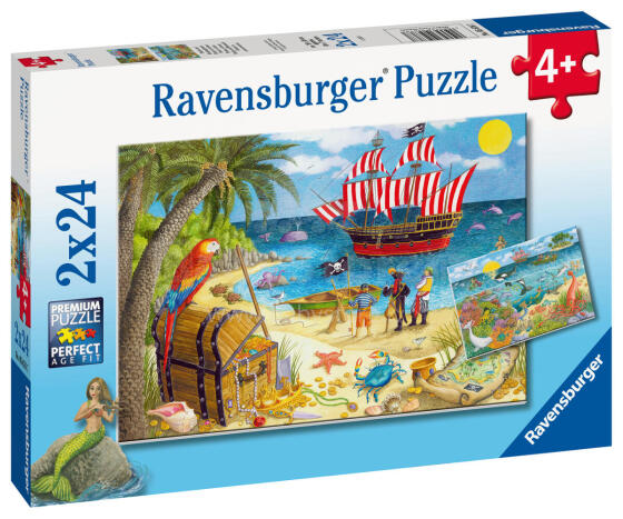 Пазл Ravensburger 2x24 шт. Пираты и русалки