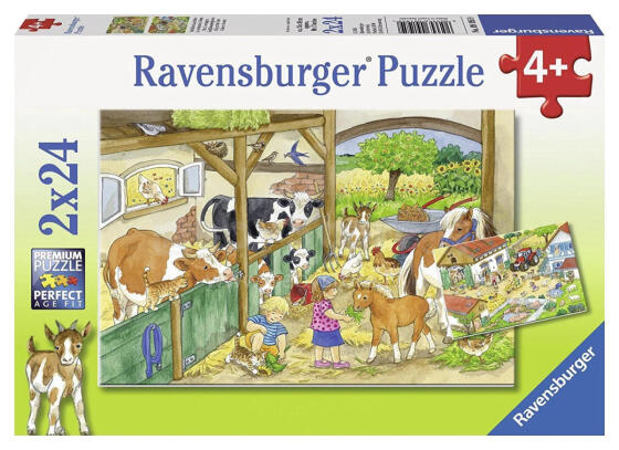 Пазл Ravensburger 2x24 шт. Счастливая деревенская жизнь