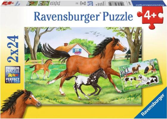 Пазл Ravensburger 2x24 шт. Мир лошадей