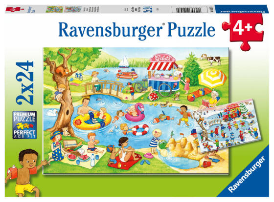 Ravensburger Puzzle 2x24 pc Swimming at Lake