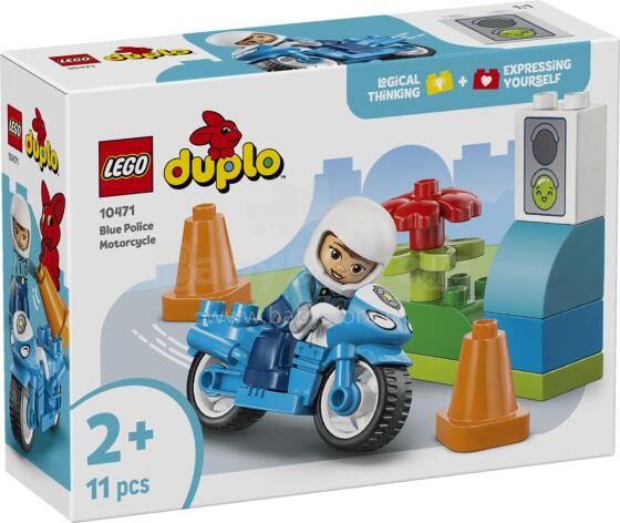 LEGO DUPLO Zilā Policijas Motocikls