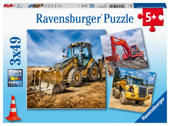 Ravensburger Puzzle 3x49 pc Digger at work!