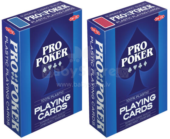Tactic Pro Poker Playing Cards - Plastic