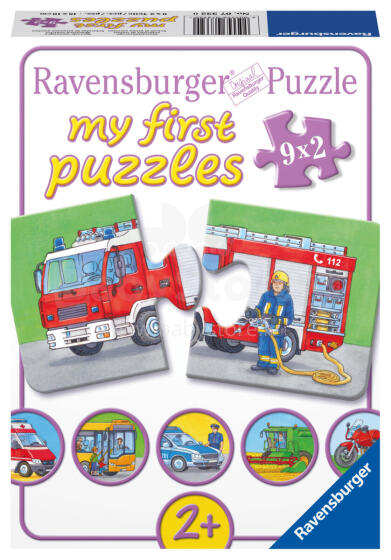 Ravensburger Моя первая головоломка 9x2 шт. Коммерческие автомобили