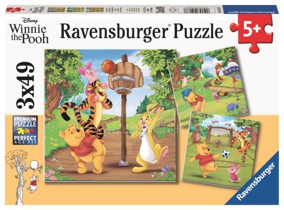 Ravensburger puzle 3x49 gab. Pūķis - Sporta diena