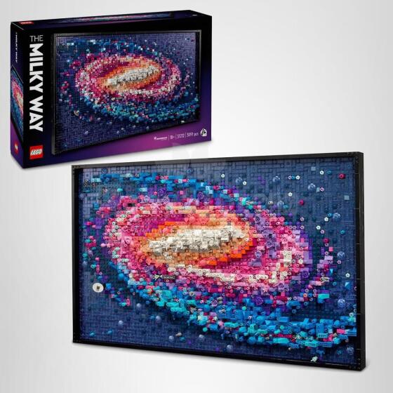 LEGO Art The Milky Way Galaxy Set, Space Model Kit for Adults to Build Art.31212 Piena Ceļa galaktikas komplekts, kosmosa modeļa komplekts pieaugušajiem.3091 gab