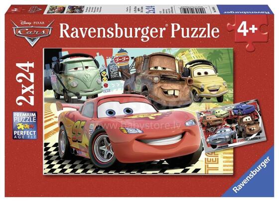 Ravensburger puzle 2x24 gabali automašīnas