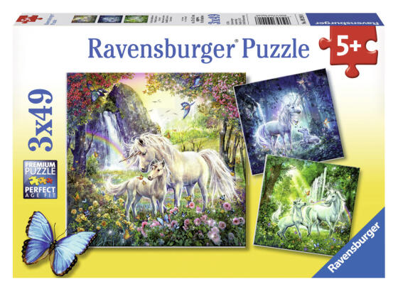 Пазл Ravensburger 3x49 шт. Красивые единороги