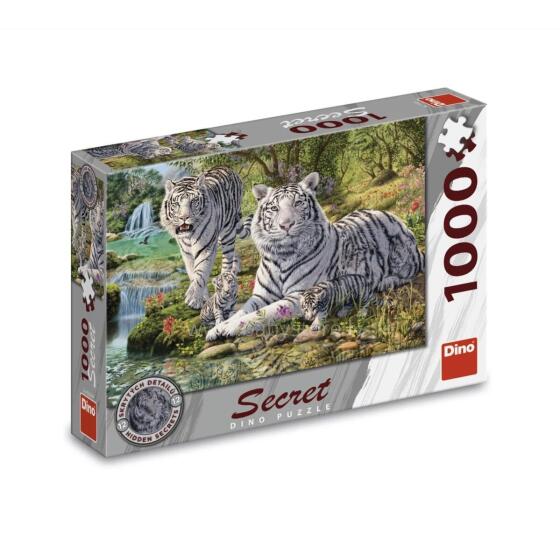 Дино Секретный Пазл 1000 Частей: Белый Тигр