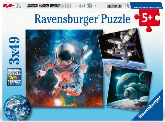 Ravensburger puzle 3x49 gabali Kosmoss