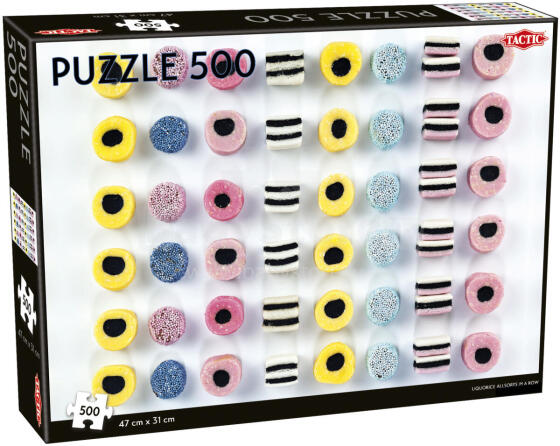 Tactic Puzzle 1000 pc Liquorice allsorts in a row