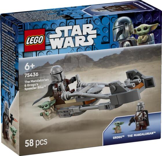 LEGO Star Wars Мандалорец и спидбайк Грогу
