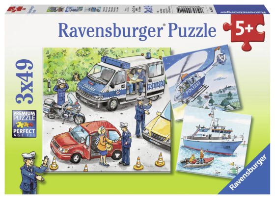 Пазл Ravensburger 3x49 шт. Полицейское действие