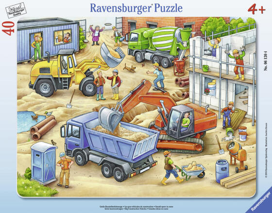 Ravensburger Rāmja puzle 40 gab. Liela būvniecības vieta