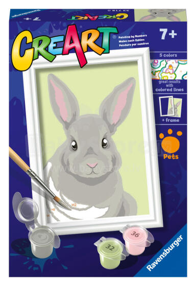 Ravensburger Paint by Numbers Gray Rabbit
