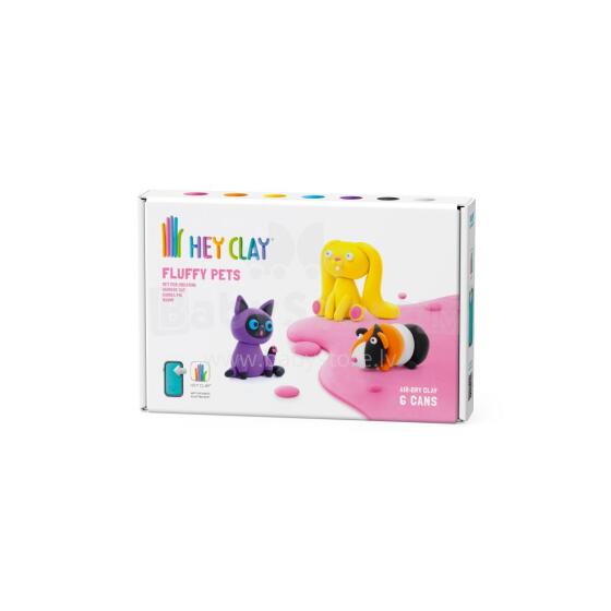 HEY CLAY Modeling Clay 6 pcs: Selection of Furry Animals
