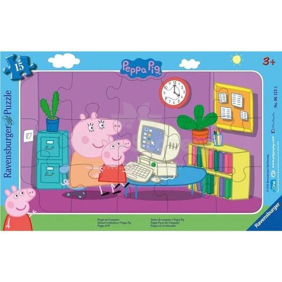 Пазл-рамка Ravensburger 15 деталей Свинка Пеппа