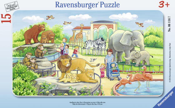 Пазл Ravensburger Frame 15 деталей Поездка в зоопарк