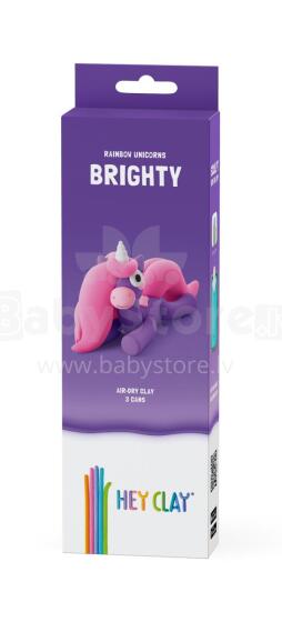 HEY CLAY Modelēšanas māls Vienradzis Brighty 3 gab