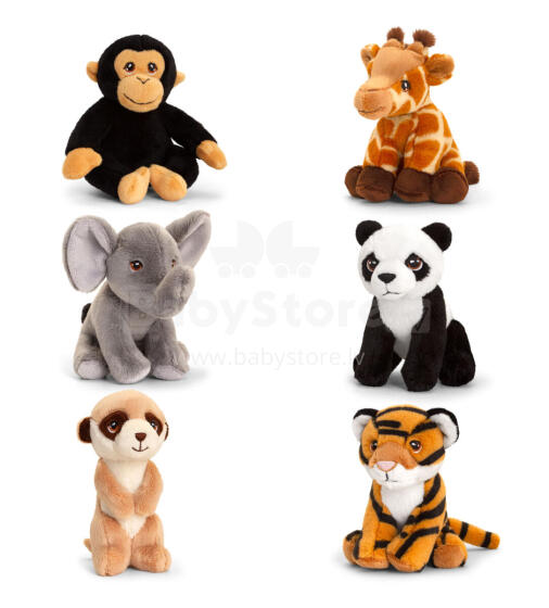 Keel Toys Keeleco Exotic Animals 12 cm - 6 different