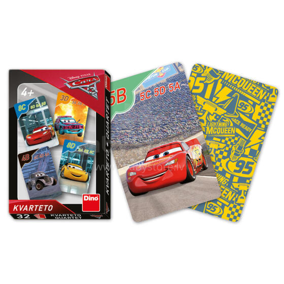 
Dino Spēļu Karti Quartet Automobiļi II