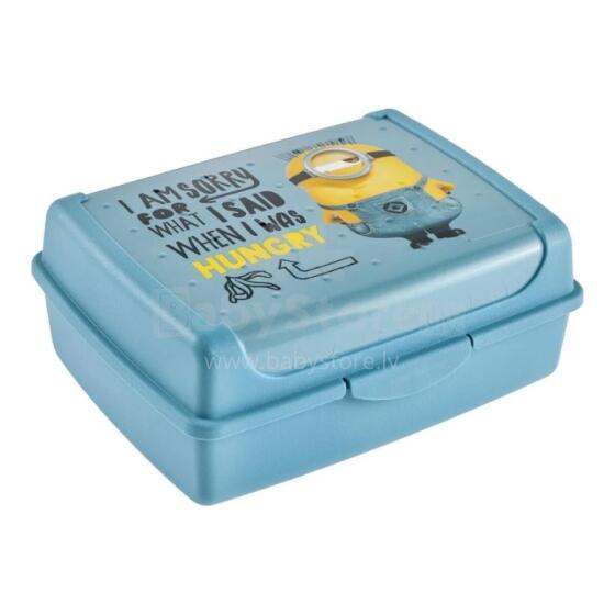 Food storage container deco-click-box midi 1L Carla &amp;quot;Minions Hungry&amp;quot; 17x13x7cm light blue