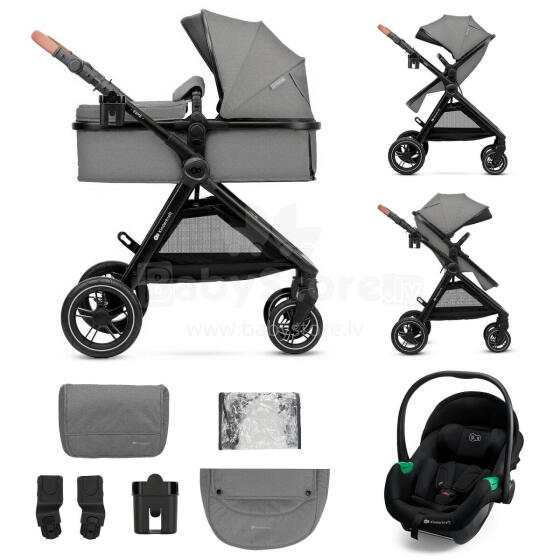 KINDERKRAFT Multifunctional Stroller ESME PRO 3in1 Moonlight Grey + MINK PRO 2