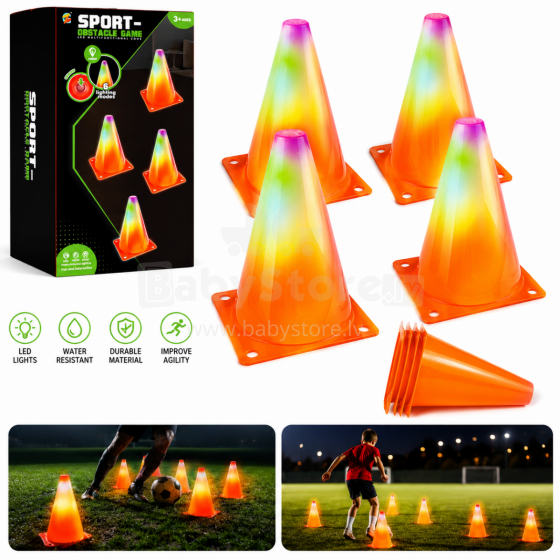I-Toys Sport Art.294606 Светящиеся спортивные конусы для тренировок, 4 шт.