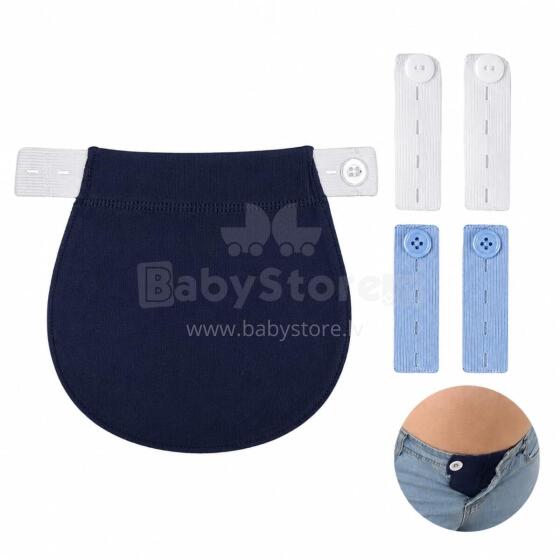 Bebe Basic Adjustable Extender Belt Art.294738 Navy grūtnieču bikšu paplašinātājs,1 gab
