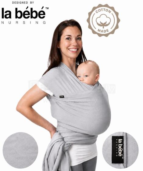 La Bebe™ Huggi Sling Cotton Grey Cloud Art.294742 Woven sling made of natural cotton (470x54 cm)