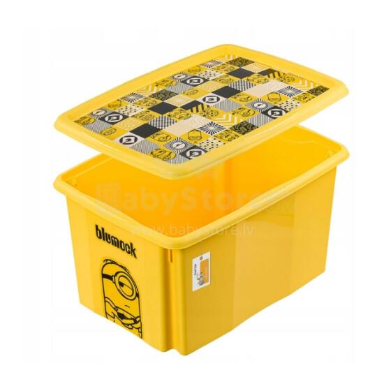 Box with lid 45L Karolina &ldquo;Minions Mosaic&rdquo; 55.5x40x30cm yellow