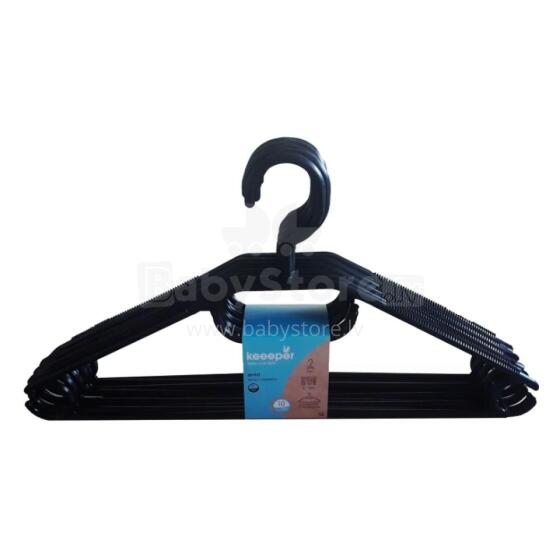 Clothes hangers Arvid plastic 10 pcs. set 40x22x6.2cm black