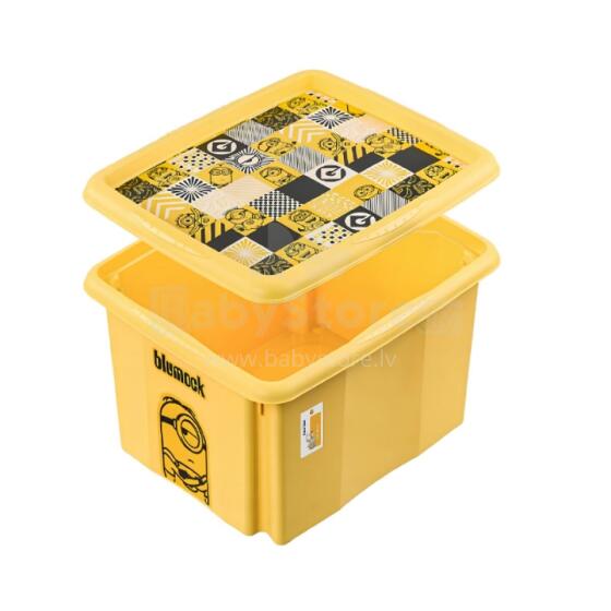 Box with lid 15L Karolina &ldquo;Minions Mosaic&rdquo; 38x29.5x20.5cm yellow