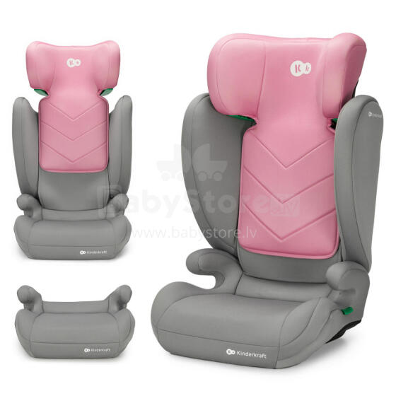 KINDERKRAFT autokrēsls I-SPARK 2 PLUS I-SIZE, 100-150 cm., Pink, KCISPA02PNKPL00