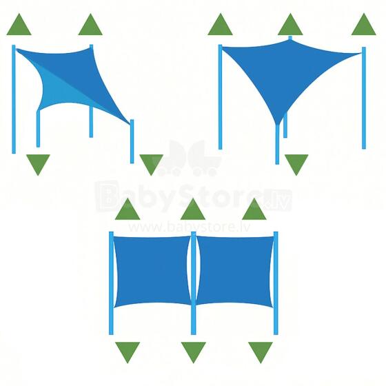 Sun shade sail SN0054 4 x 4 m dark gray