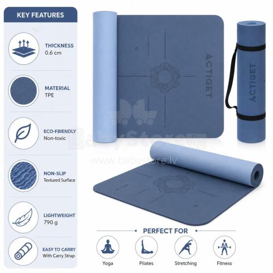 Frogeez Fitness Mat Art.ACT0021 Blue Гимнастический коврик