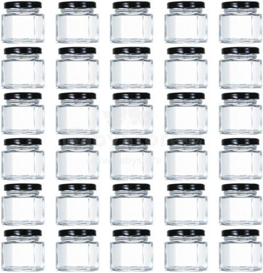 Tebery  Jam Jars Art.294988  ievārījuma burka ar etiķeti, 45 ml, 1 gab.