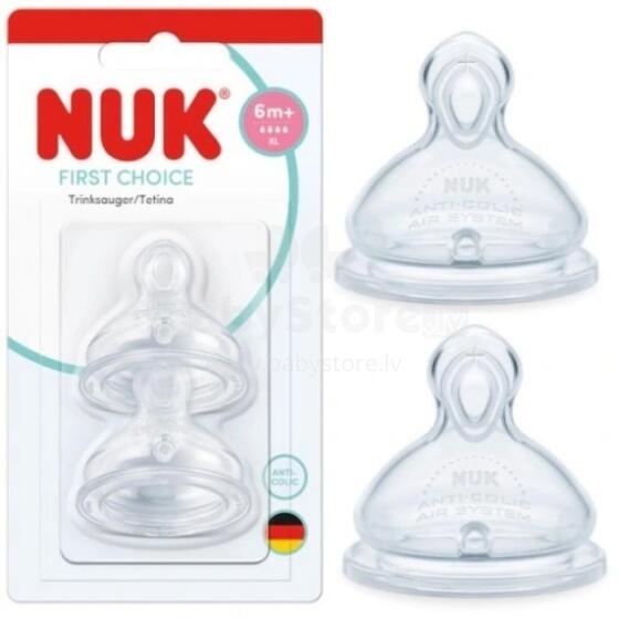 NUK 10124054 Silicone Bottle Nipple 2-Piece