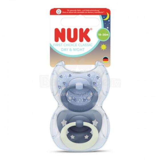 NUK 10177263 Pacifier Set 2 Pieces 18-36m D&N Blue