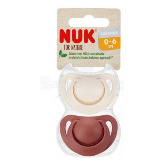 NUK 10730922 Pacifier 2-piece 0-6m nature