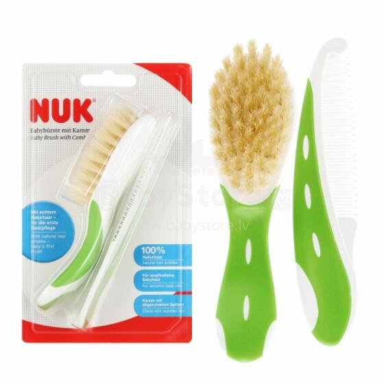 NUK 256236 Щетка + Гребень для Младенцев Зеленый 528786