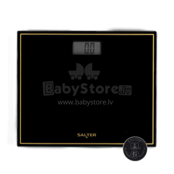 Salter 9207 BGHCFEU12  Compact Electronic Bathroom Scale, Black