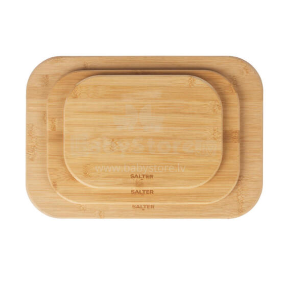 Salter BW14107 Simple Prep Bamboo Chopping Board Set