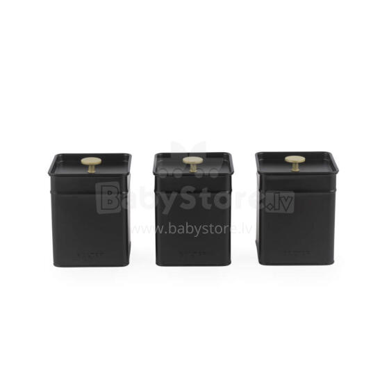 Salter BW14370 Alchemy 3-Piece Canister Set, Black