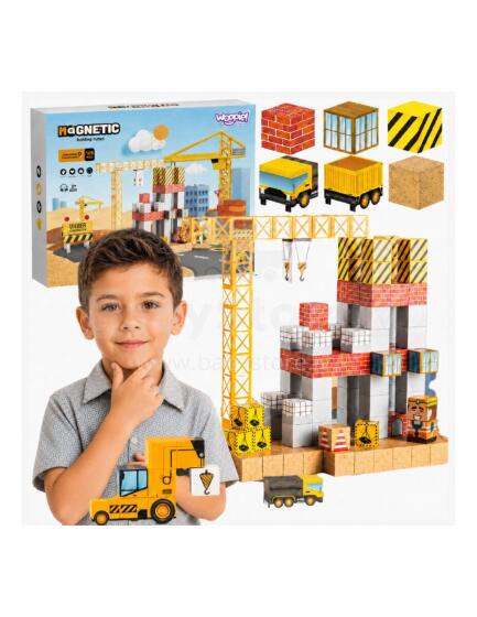 WOOPIE Магнитные блоки 165 шт Конструктор Кран Экскаватор 3D Подарок