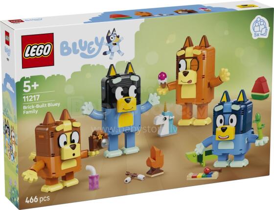 LEGO Bluey ķieģeļu veidotā Bluey ģimene