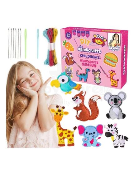 WOOPIE šūšanas komplekts bērniem Woopie DIY filca atslēgu piekariņi