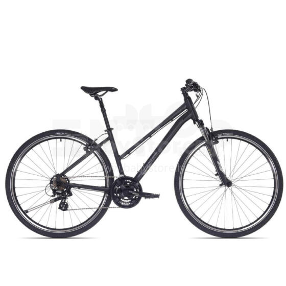 Kalnu velosipēds Rock Machine Rokk 30 Easy Entry, Matte Black (Rata izmērs: 28,  Rāmja izmērs: L)